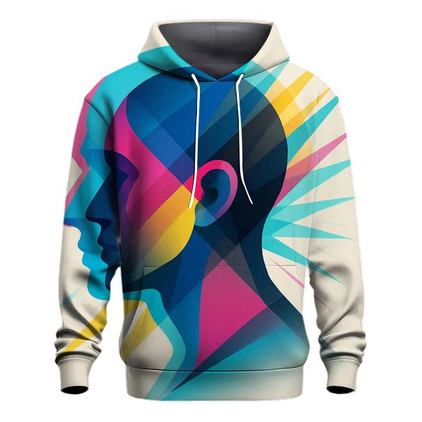 Prismatic Echo Portrait graphic hoodies
