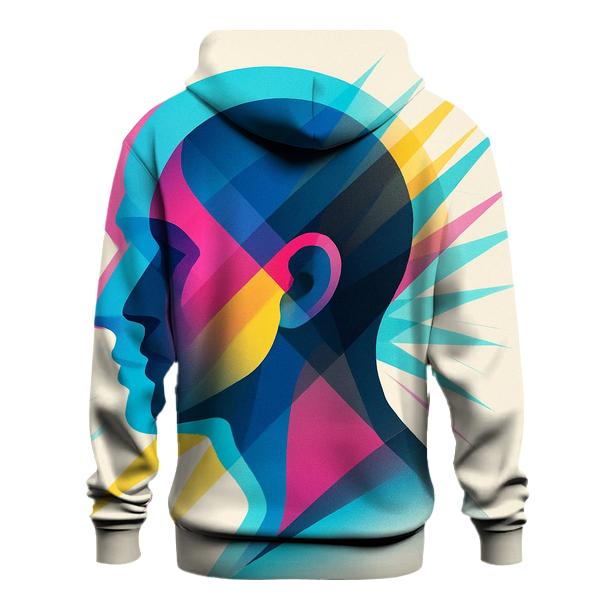Prismatic Echo Portrait graphic hoodies
