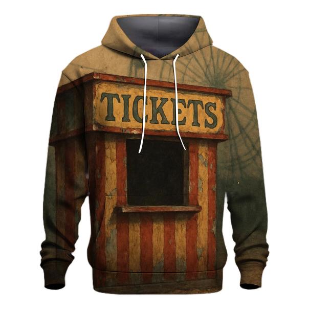 Rusty Carnival Ticket Booth Poster zip-up hoodies