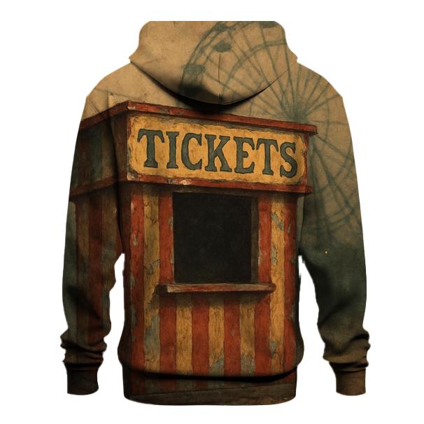 Rusty Carnival Ticket Booth Poster zip-up hoodies