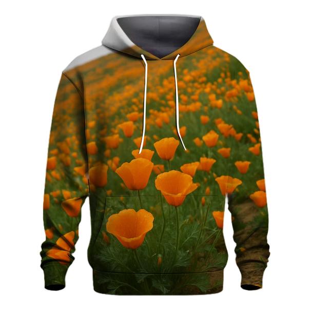 Wild California Poppies After Spring Rain lightweight hoodies
