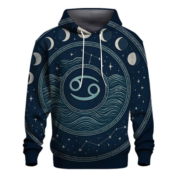Cancer Moon Tides Mandala premium hoodies