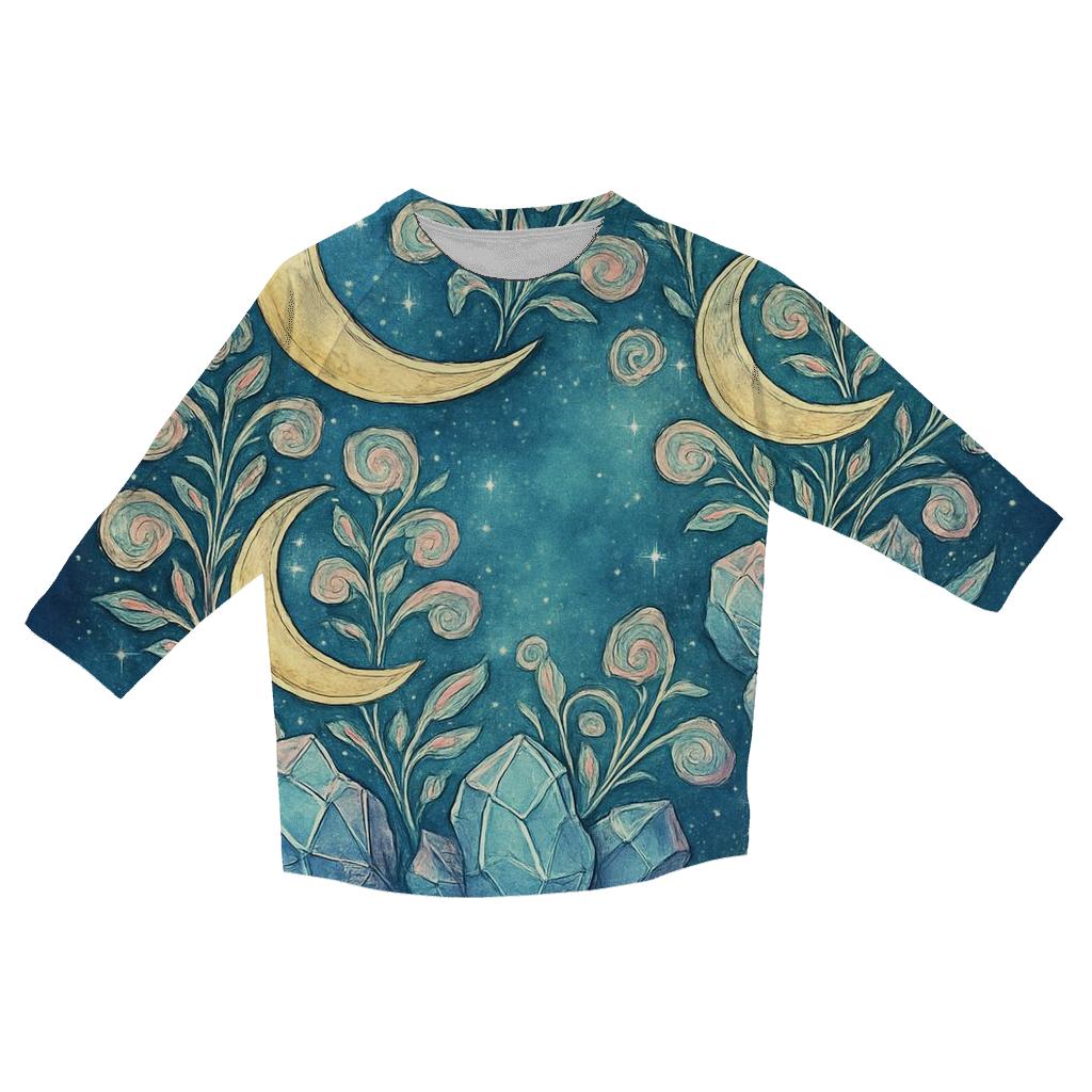 Quantum Garden Of Moons designer 3/4 sleeve blouses