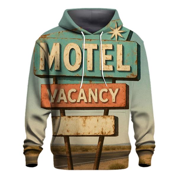 Retro Motel Roadside Sign Illustration lightweight hoodies