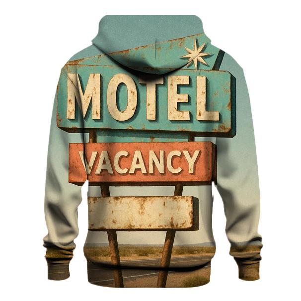 Retro Motel Roadside Sign Illustration lightweight hoodies