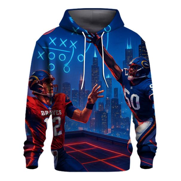 Skyline Stadium Braves Vs Cubs Showdown heavyweight hoodies