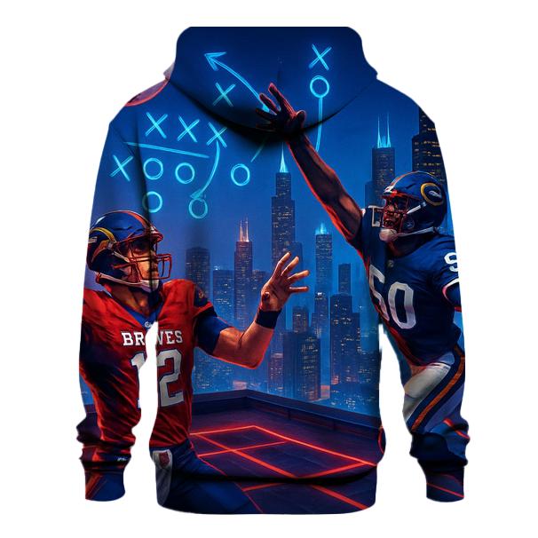 Skyline Stadium Braves Vs Cubs Showdown heavyweight hoodies