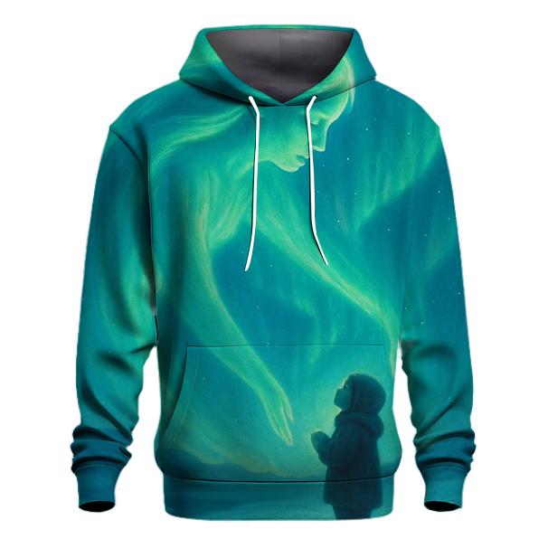 Aurora Of Her Protective Presence embroidered hoodies