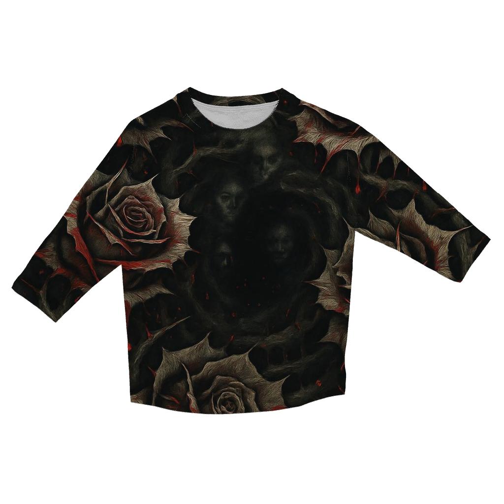 BloodRoseVortex designer 3/4 sleeve blouses
