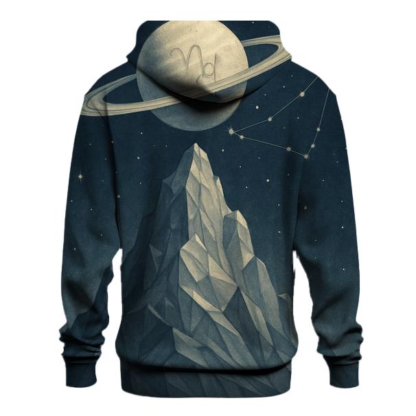 Capricorn Mountain Ringed Planet heavyweight hoodies