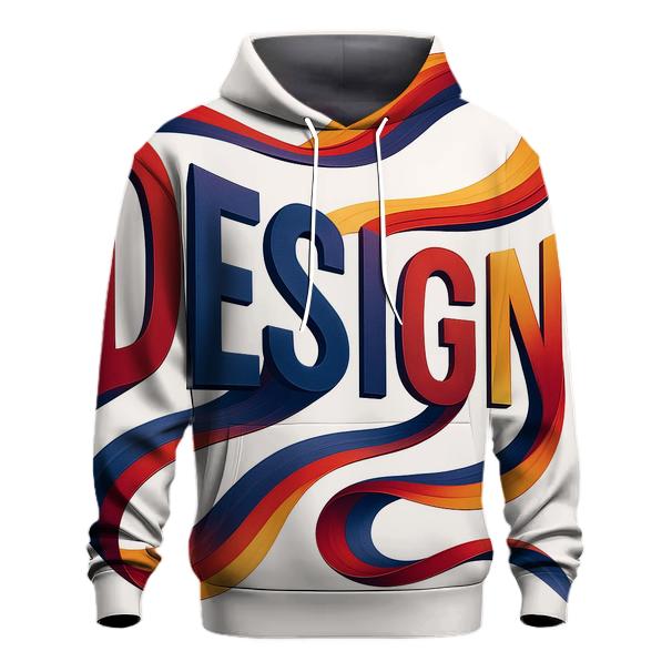 Kinetic Ribbon Typography hoodie designs