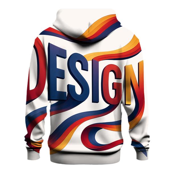 Kinetic Ribbon Typography hoodie designs