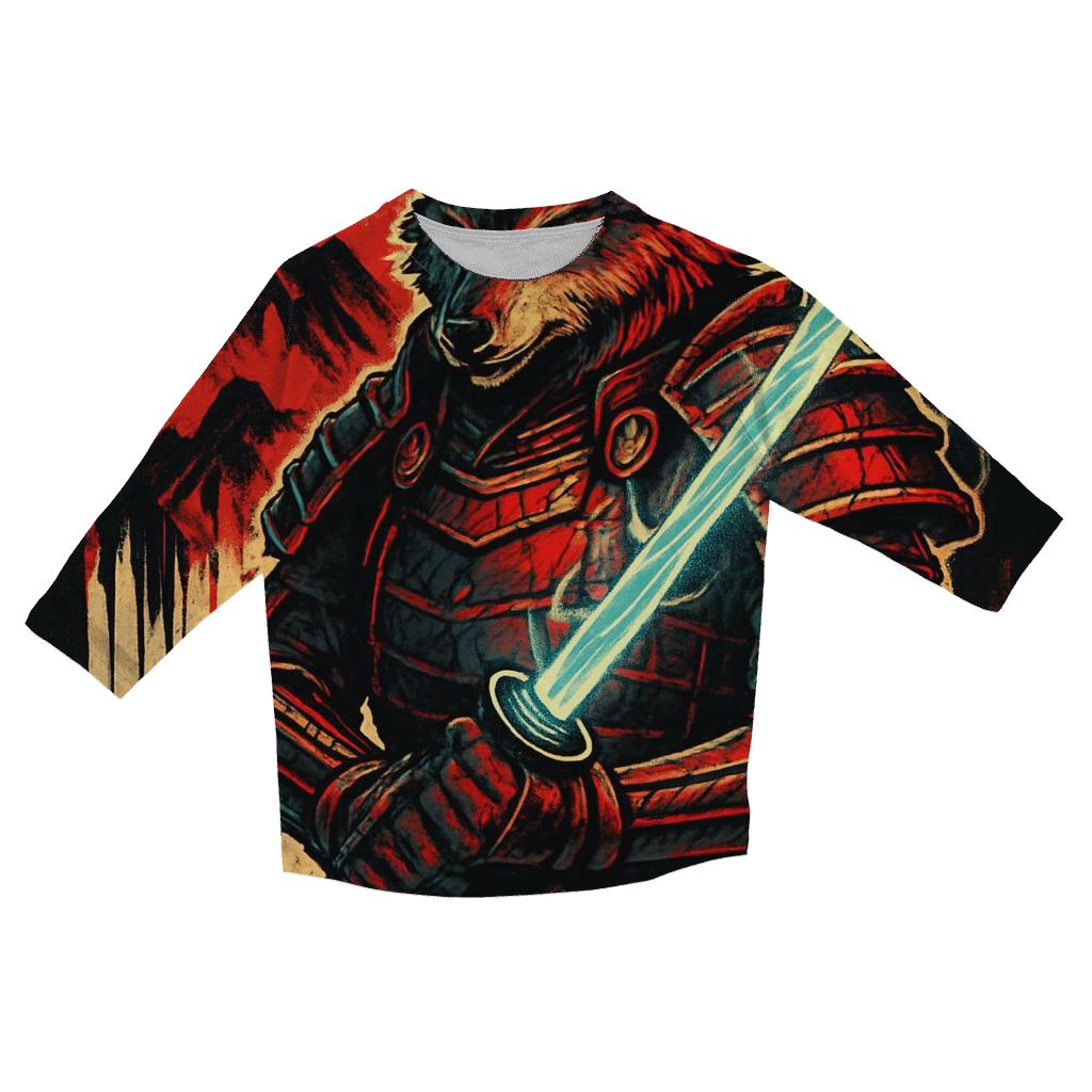 Shadow Samurai Wolf personalized 3/4 sleeve tees