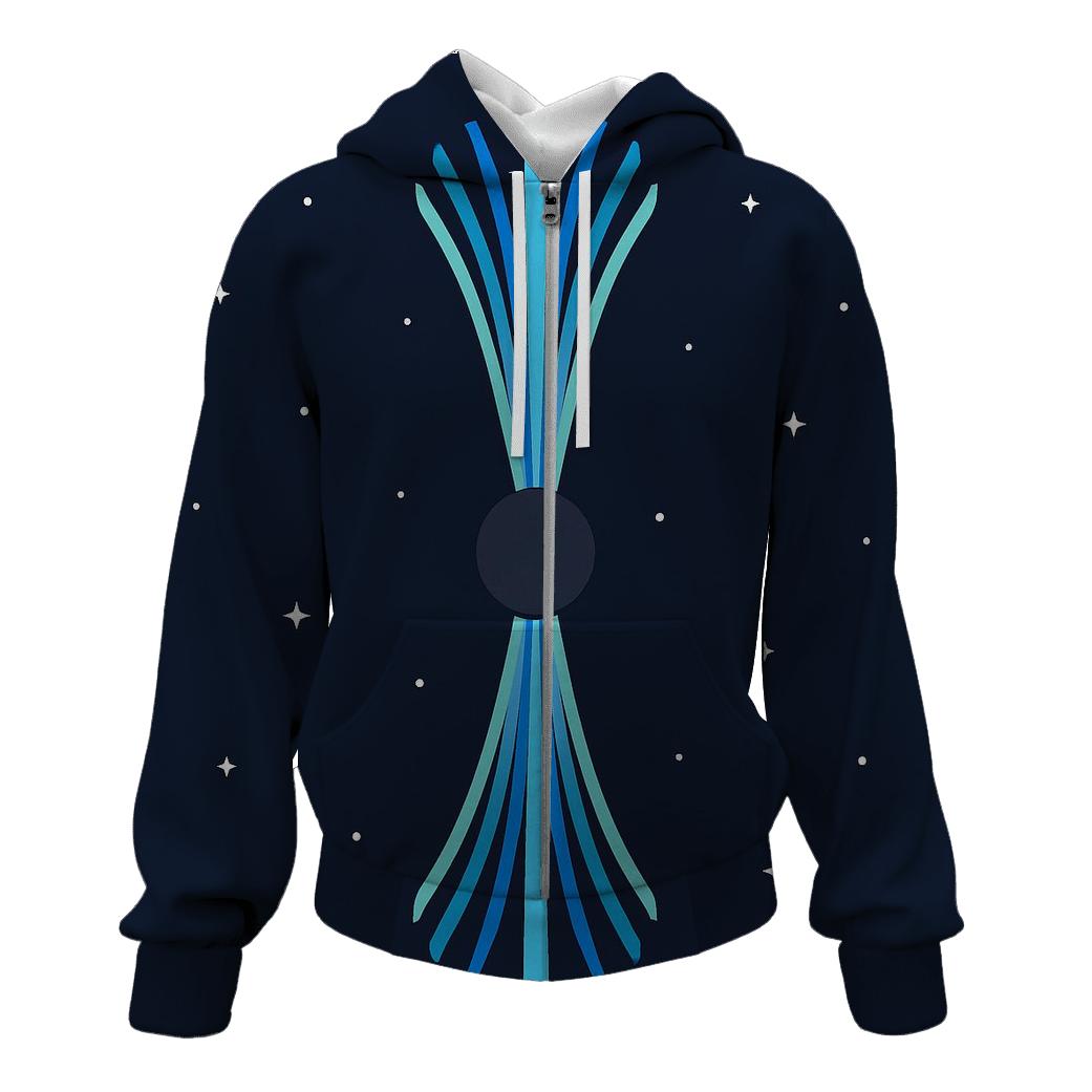 Jet Outflow Streamlines printed hoodies