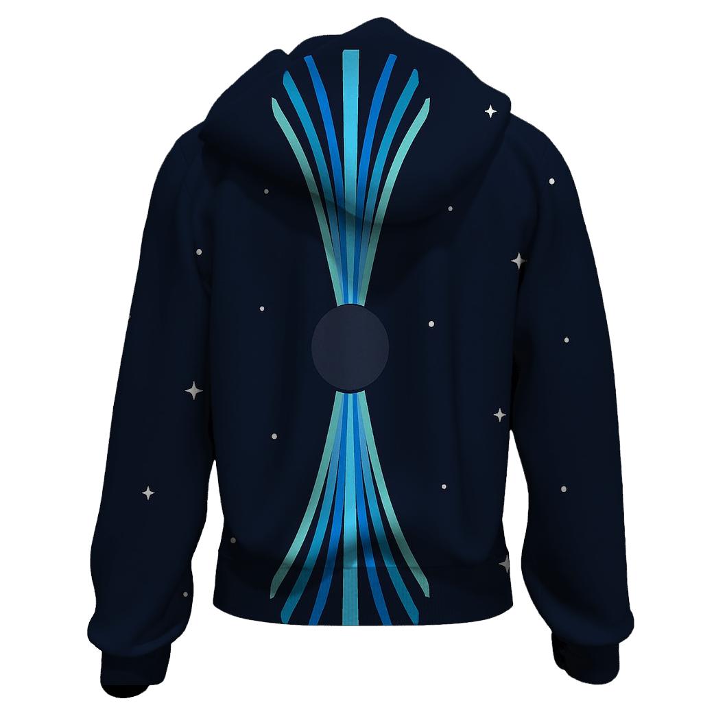 Jet Outflow Streamlines printed hoodies