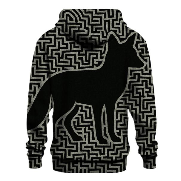 Monochrome Maze Fauna embroidered hoodies