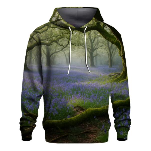 Bluebells Beneath Ancient Oak Canopy heavyweight hoodies
