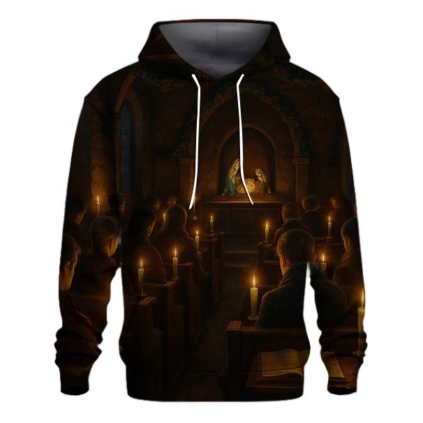 Silent Night Church Candlelight zip-up hoodies