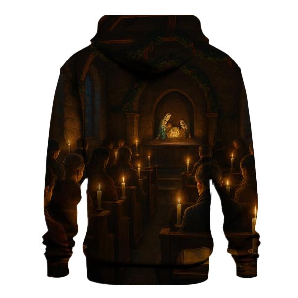 Silent Night Church Candlelight zip-up hoodies