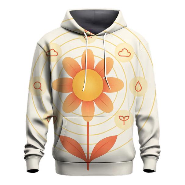Solar Bloom Diagram premium hoodies