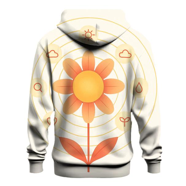 Solar Bloom Diagram premium hoodies