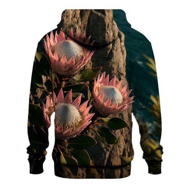Proteas On A Windy Cape Cliff designer hoodies