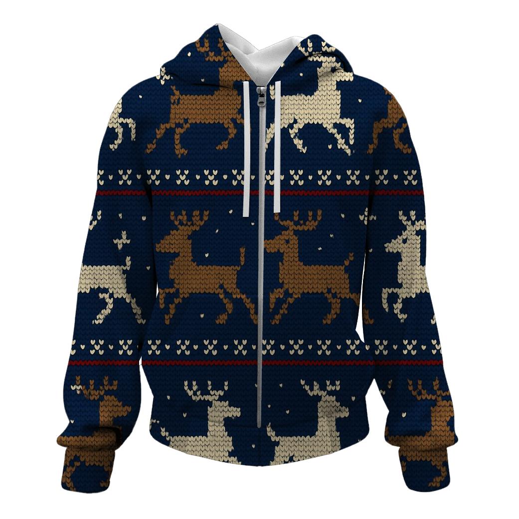 Starlit Reindeer March Design hoodies fashion