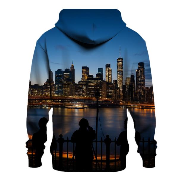 Brooklyn Heights Promenade Blue Hour Panorama graphic hoodies