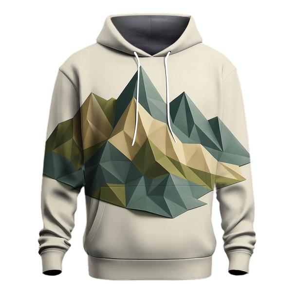 Digital Origami Terrain zip-up hoodies