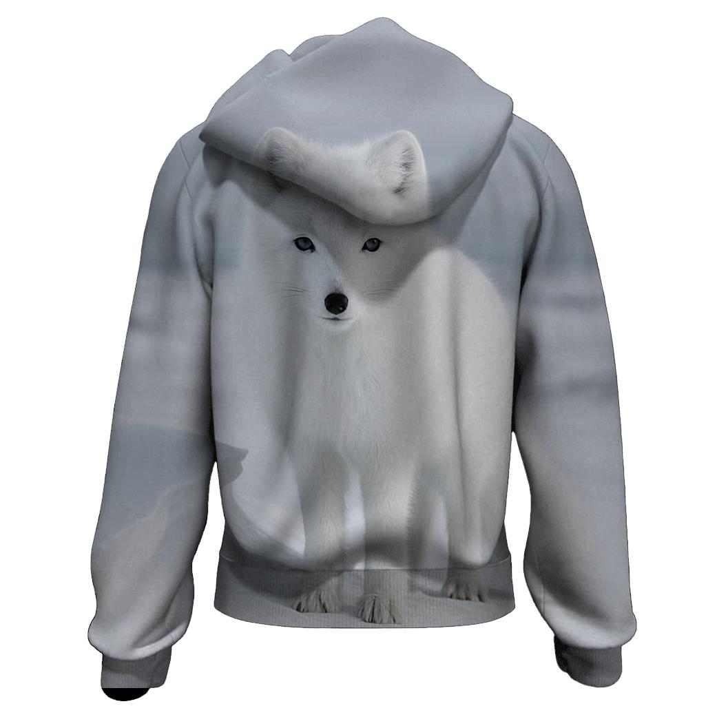 Arctic Fox On Wind Carved Ridge hoodie styles