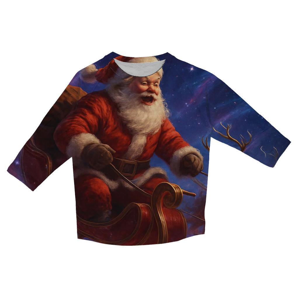 Santa Nebula Night Ride designer 3/4 sleeve blouses