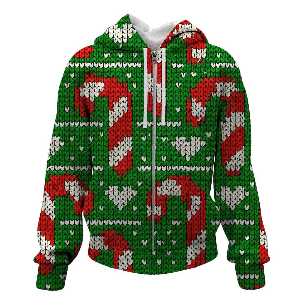Candy Cane Pixel Parade Design pullover hoodies