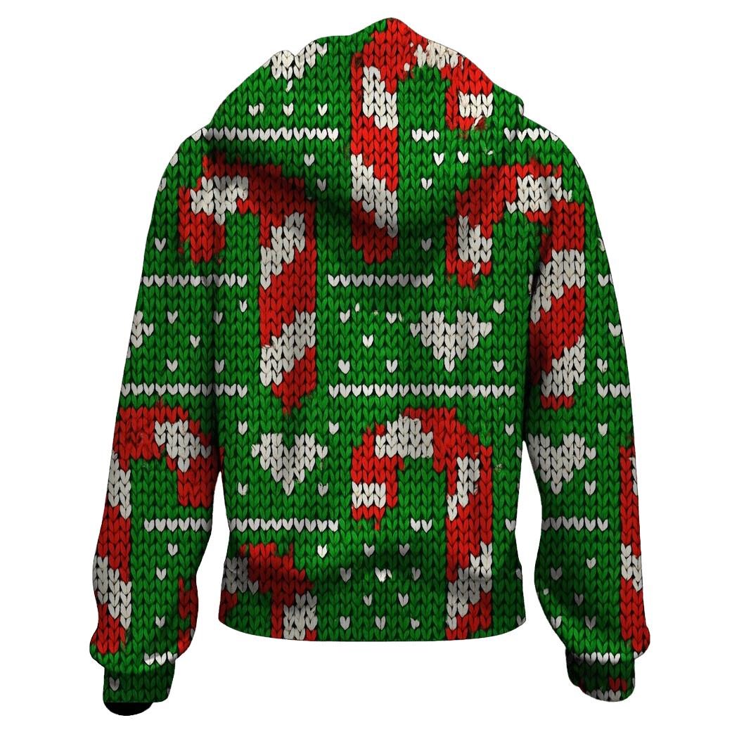 Candy Cane Pixel Parade Design pullover hoodies