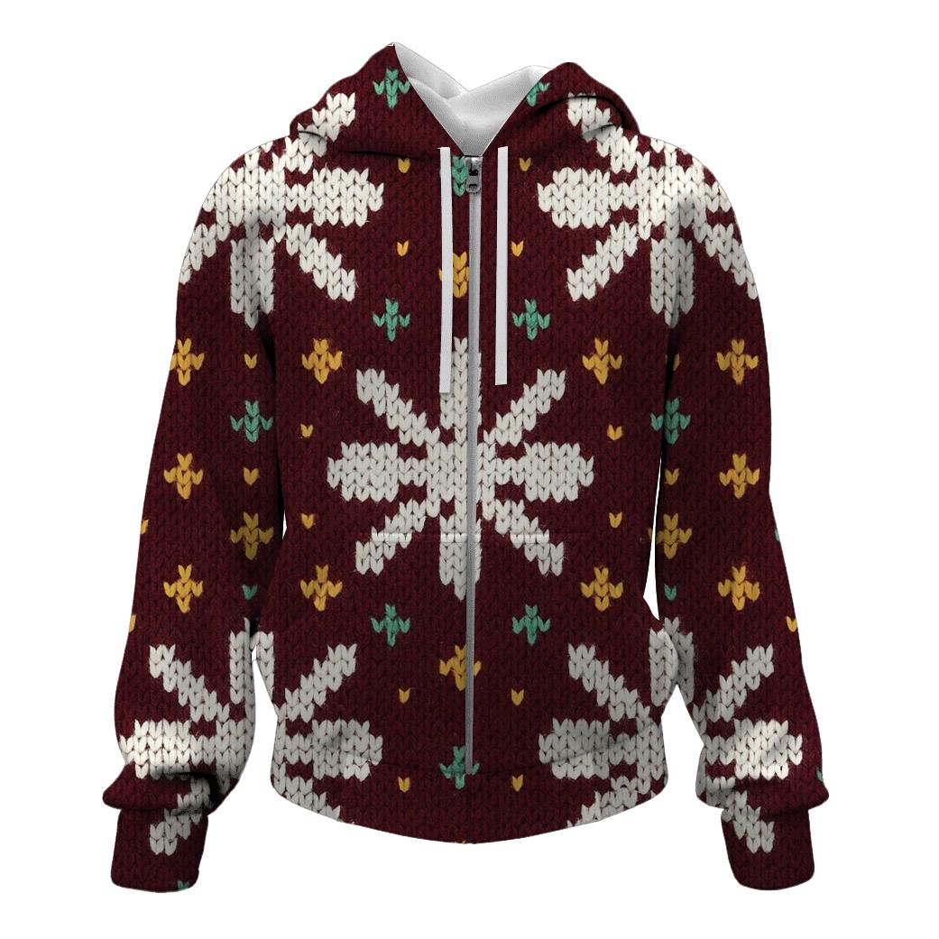 Glistening Snowflake Ladder Design custom hoodies