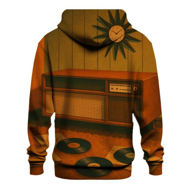 Seventies Living Room Record Listening Scene heavyweight hoodies