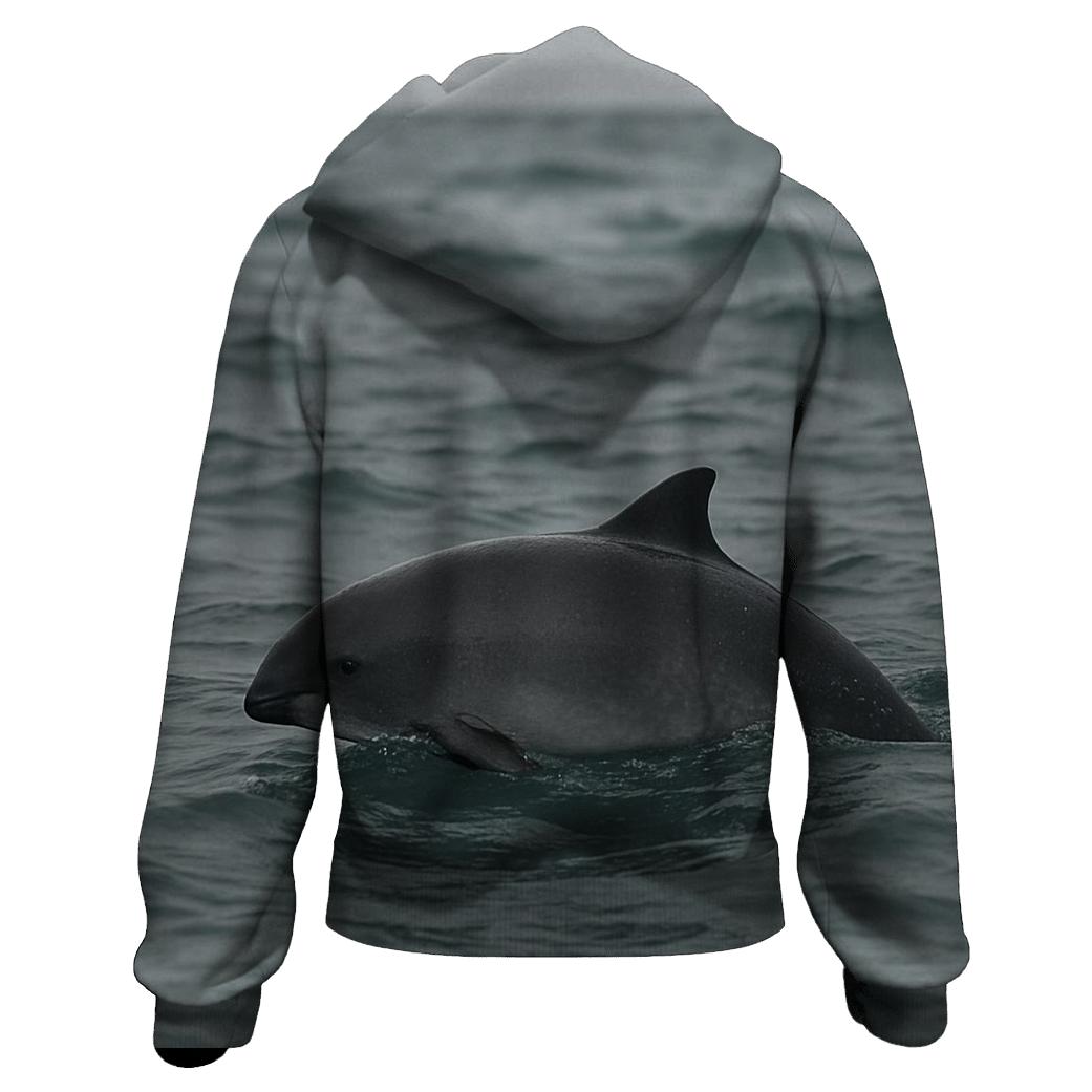Harbor Porpoise In Steel Gray Swell pullover hoodies