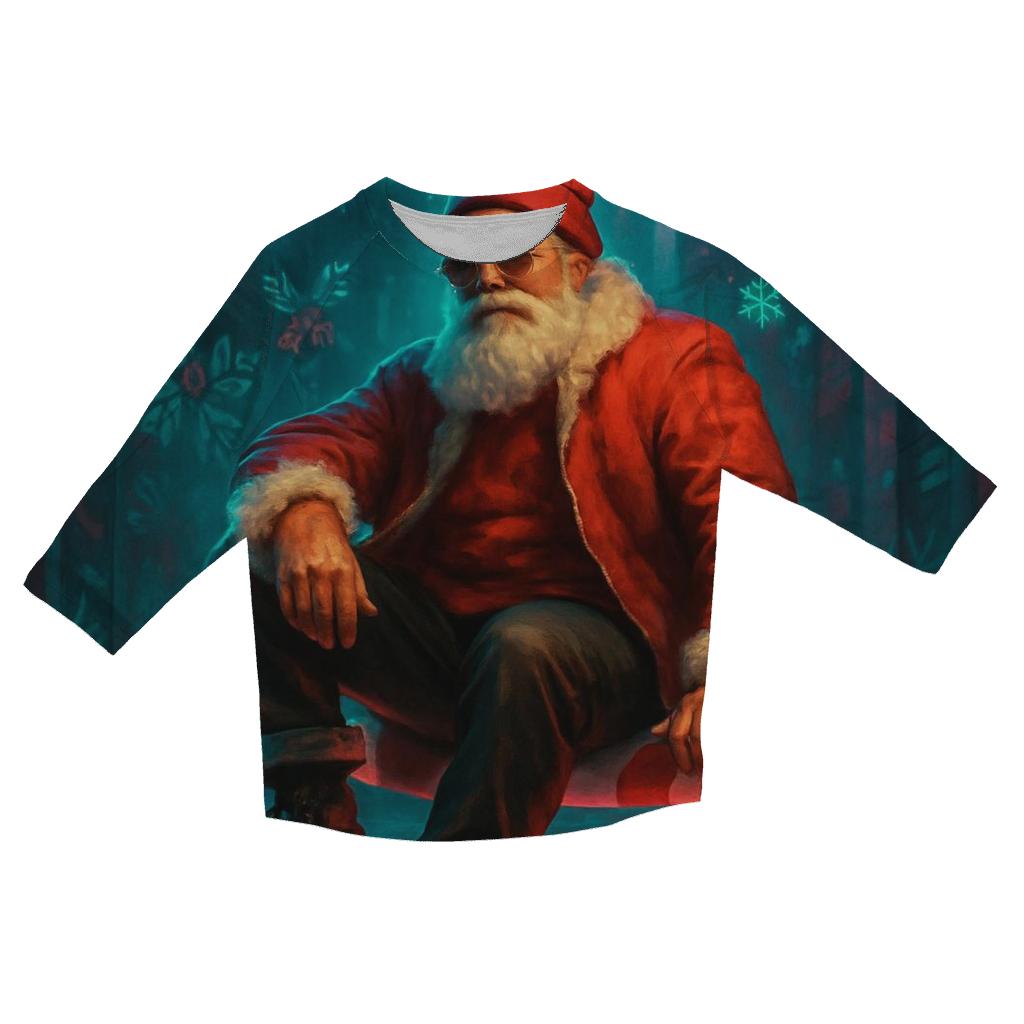 Cyber Street Santa Chill designer 3/4 sleeve blouses