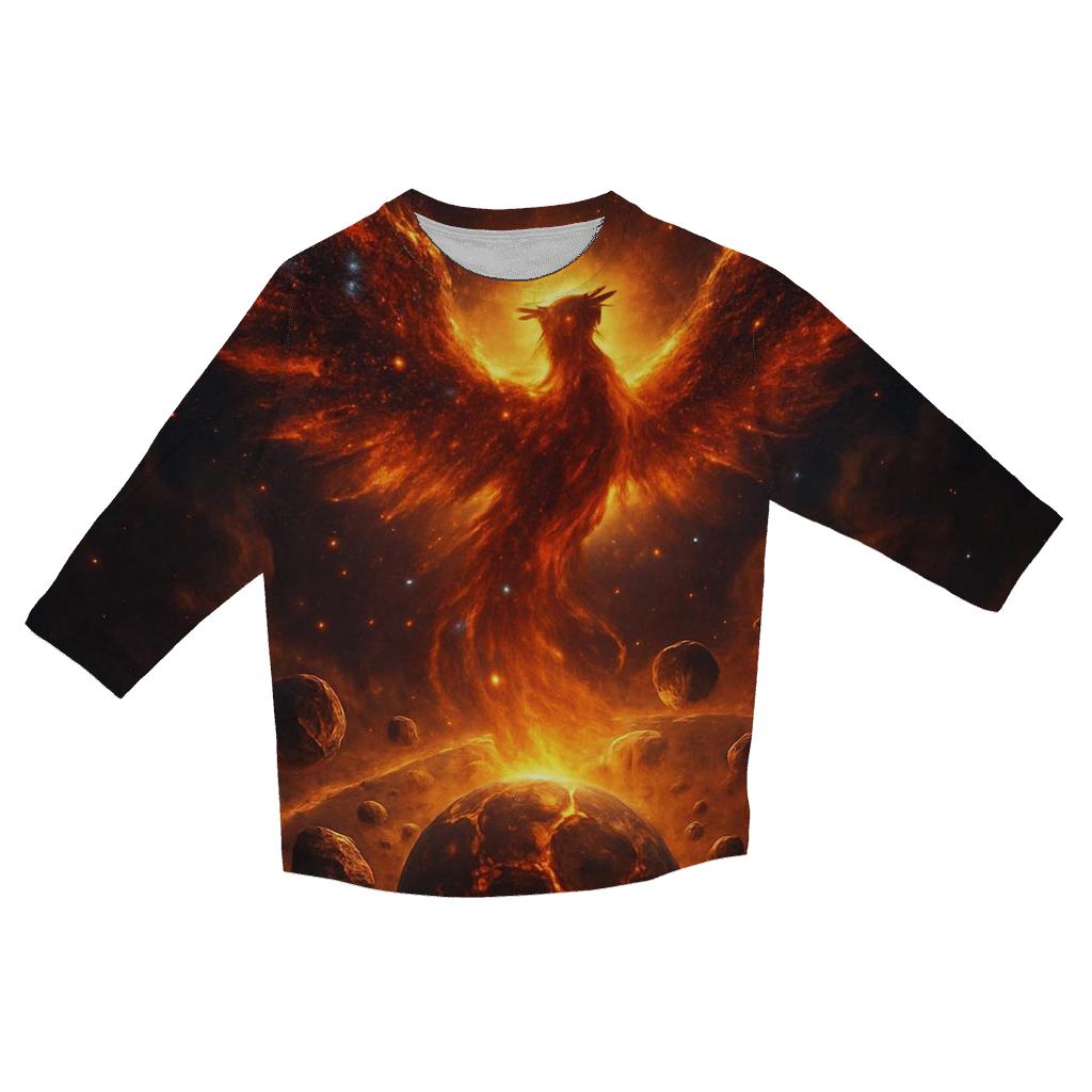Cosmic Phoenix Rebirth fashion 3/4 sleeve shirts