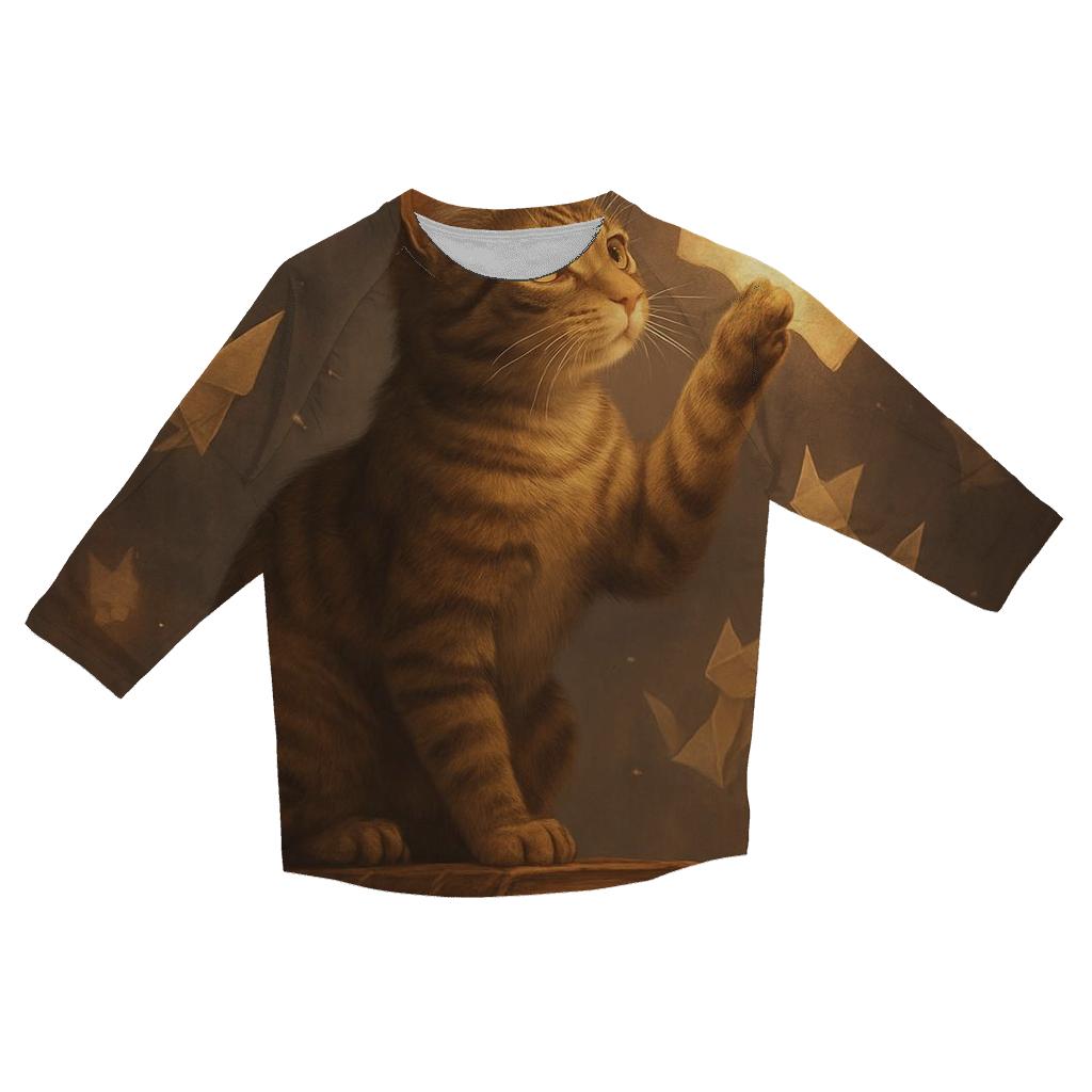Library Of Floating Pages Cat cotton quarter sleeve shirts