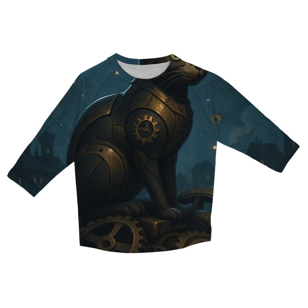 Midnight Clockwork Alley Cat custom 3/4 sleeve shirts