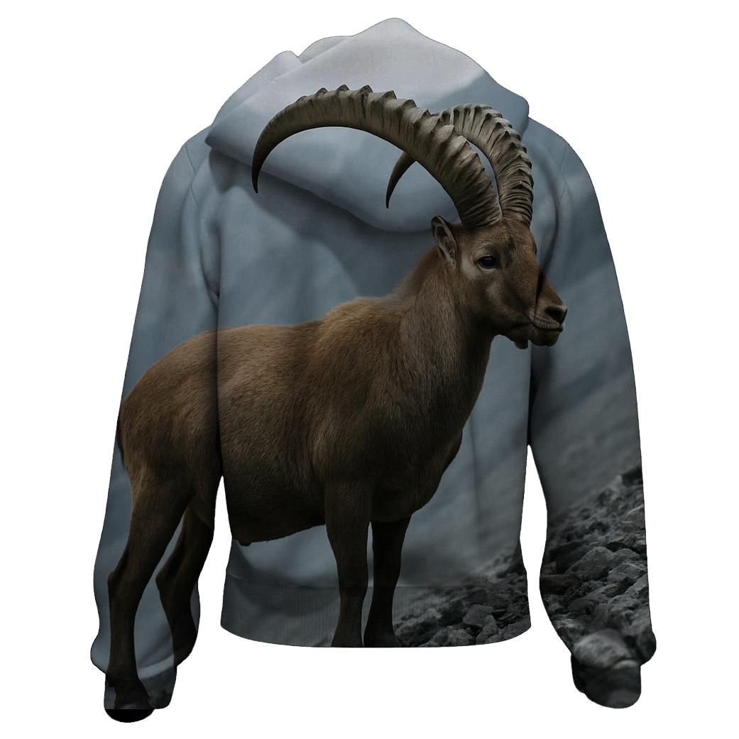 Mountain Ibex On Alpine Scree heavyweight hoodies