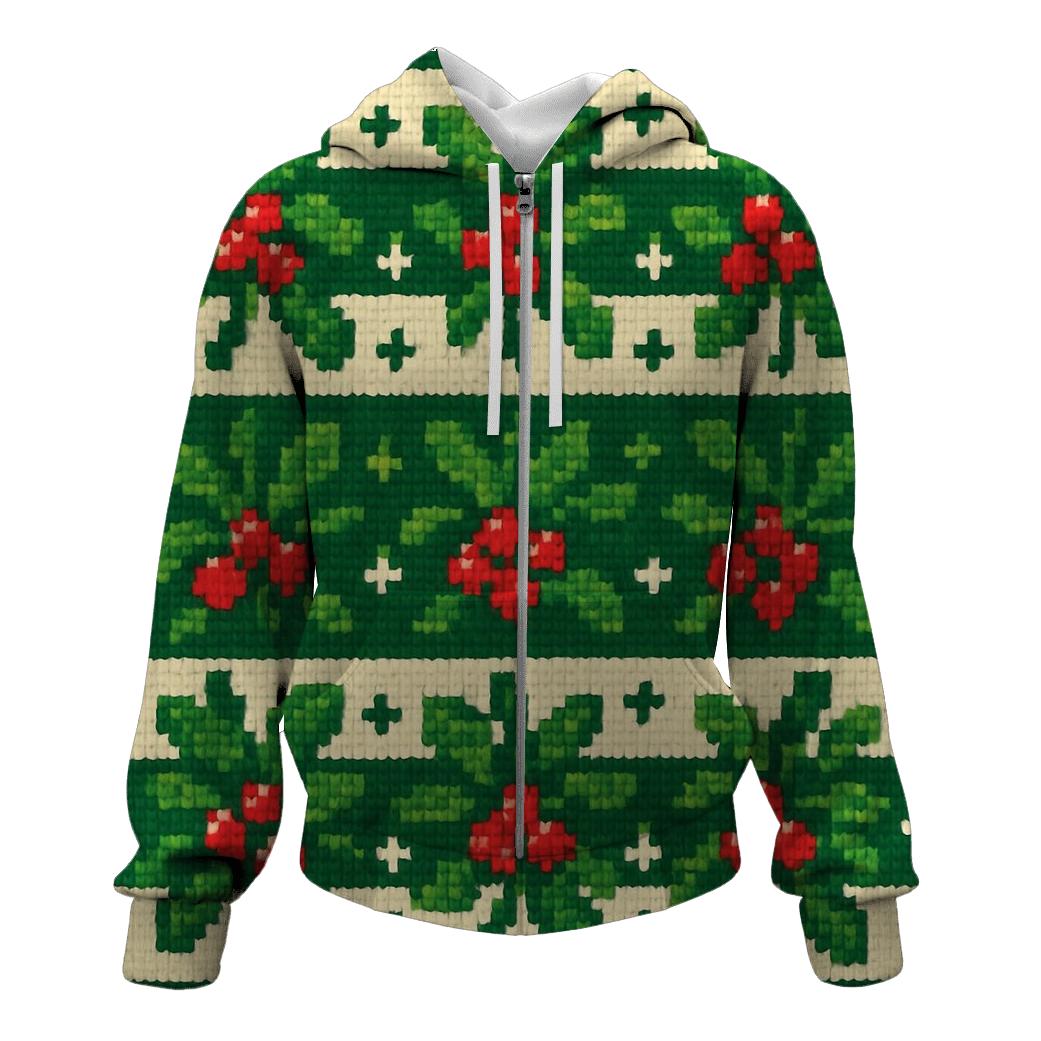 Mistletoe Confetti Stripe Design custom hoodies