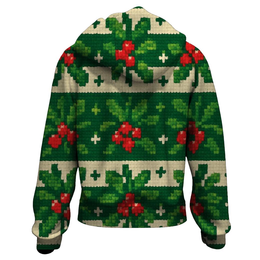 Mistletoe Confetti Stripe Design custom hoodies