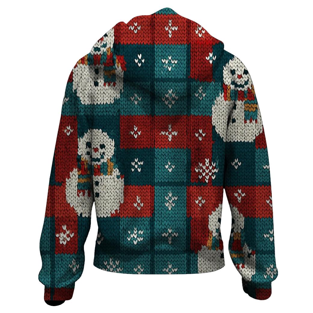 Snowman Scarf Plaid Design hoodie trends
