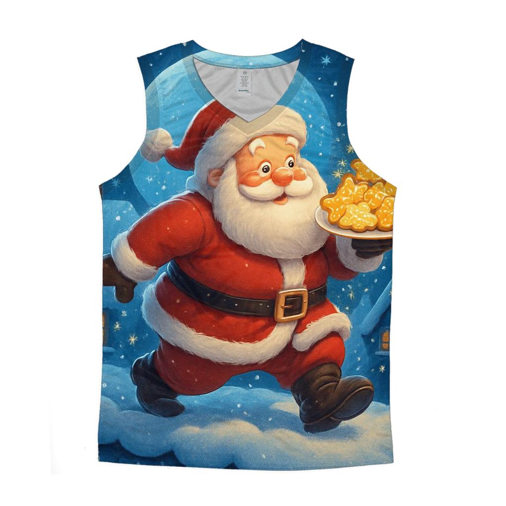 Santa Moonlight Cookie Patrol trendy fitted tank tops