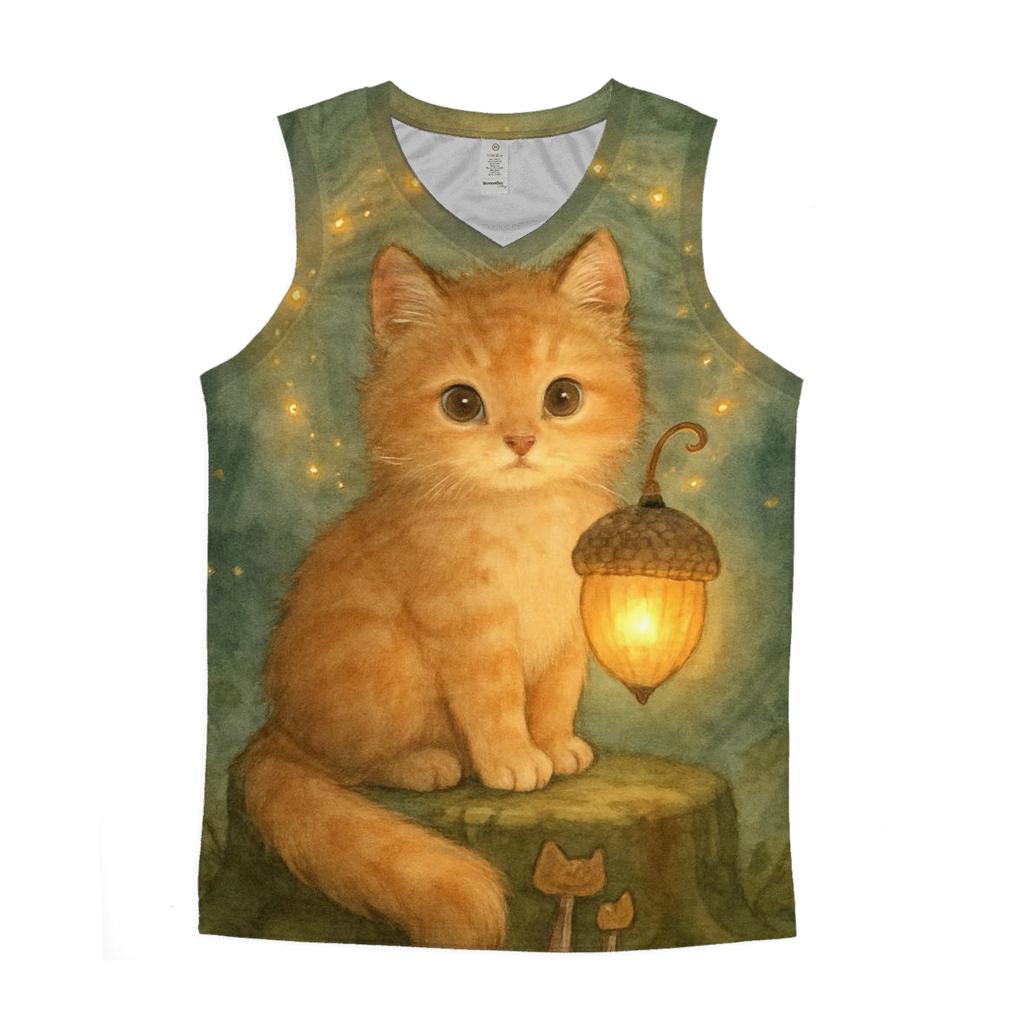 Forest Lantern Guardian Kitten stylish racerback tanks