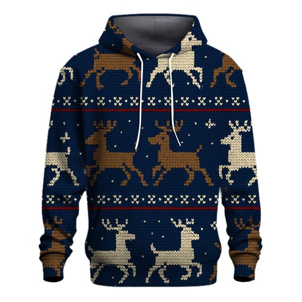 Starlit Reindeer March Design pullover hoodies