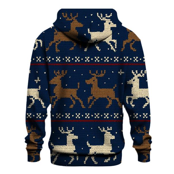 Starlit Reindeer March Design pullover hoodies