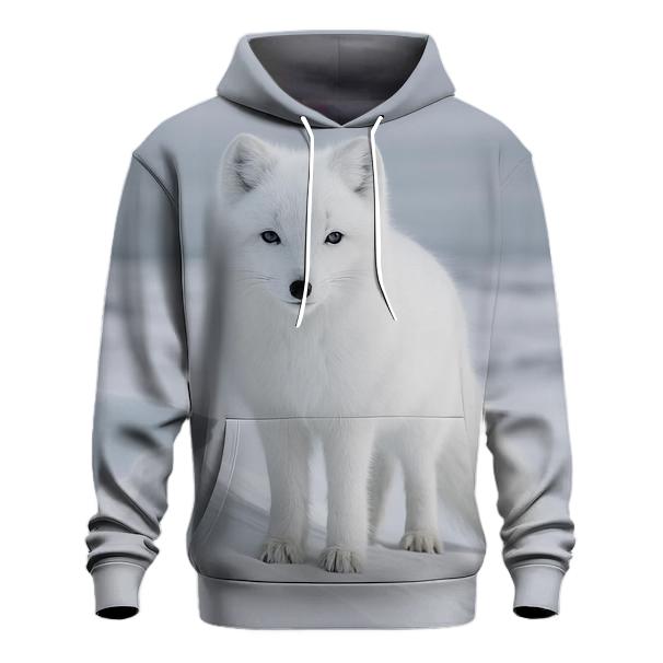 Arctic Fox On Wind Carved Ridge lightweight hoodies