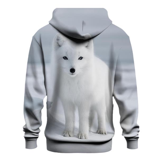 Arctic Fox On Wind Carved Ridge lightweight hoodies